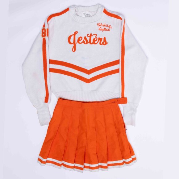 Vintage 1980's Cheerleader Uniform - Sweater & Skirt - Picture 1 of 2
